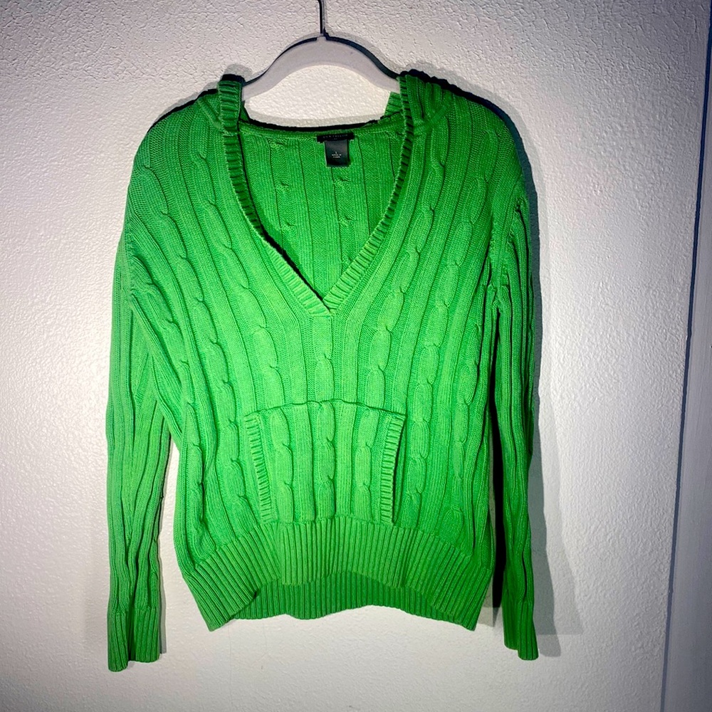 Long sleeve sweater, From Ann Taylor, knitted, Green